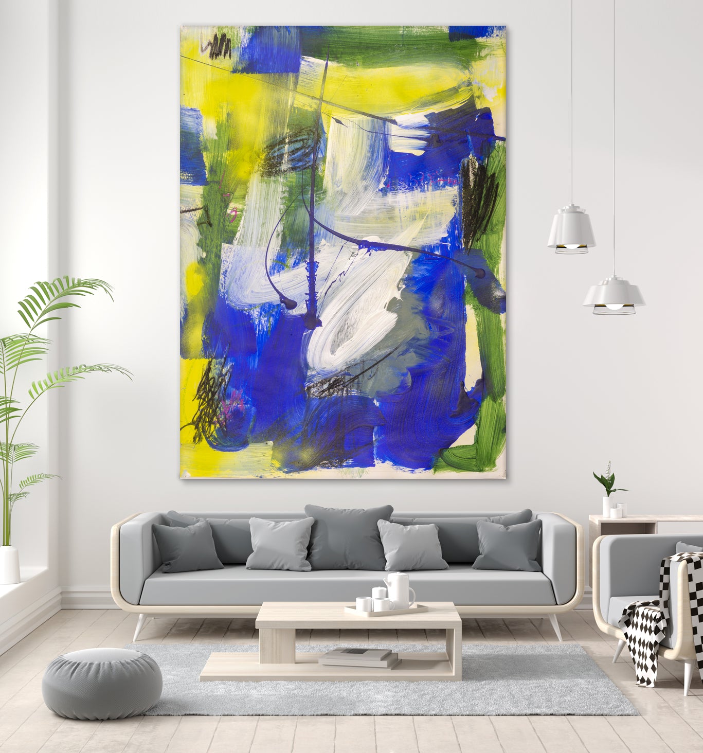 Into The Blue by Janet London on GIANT ART - blue abstract