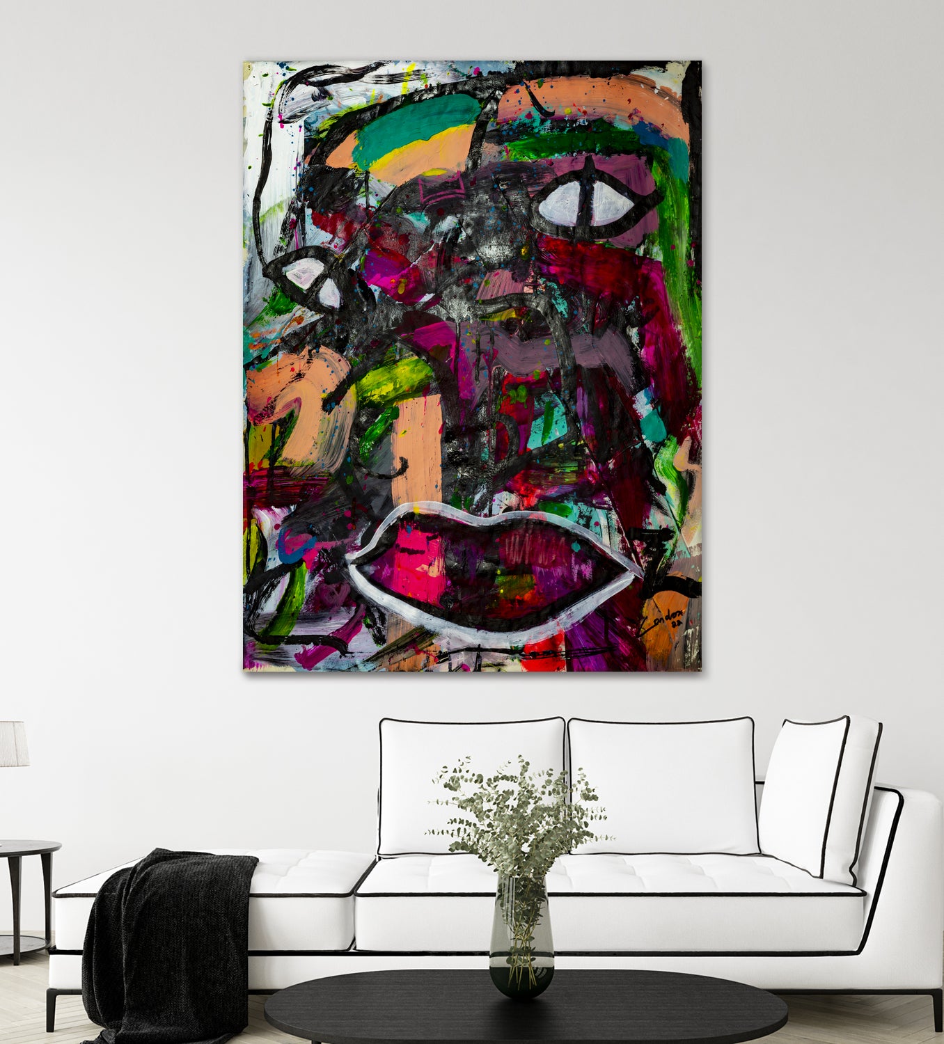 All Eyes On You by Janet London on GIANT ART - pink abstract