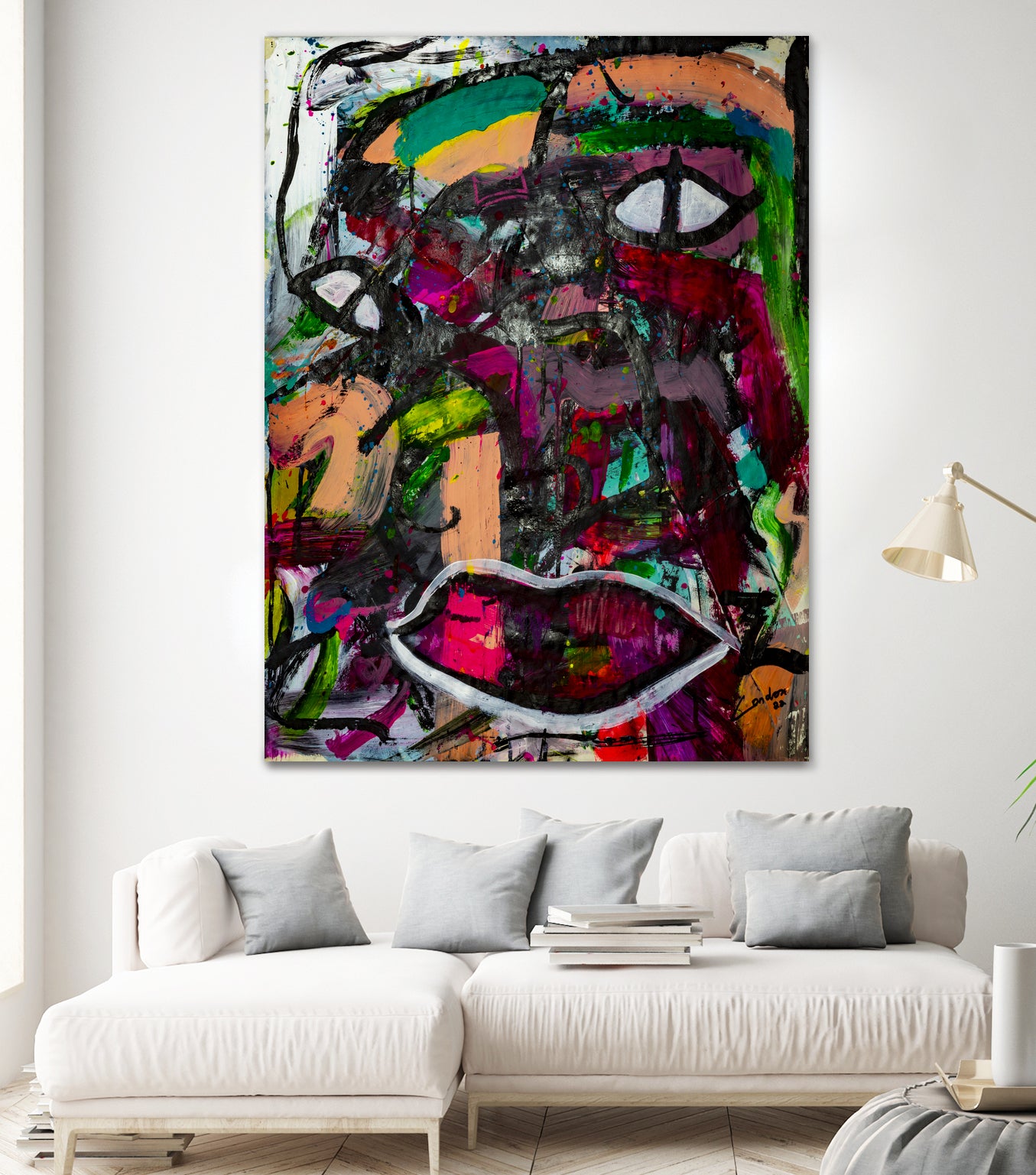 All Eyes On You by Janet London on GIANT ART - pink abstract