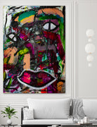 All Eyes On You by Janet London on GIANT ART - pink abstract