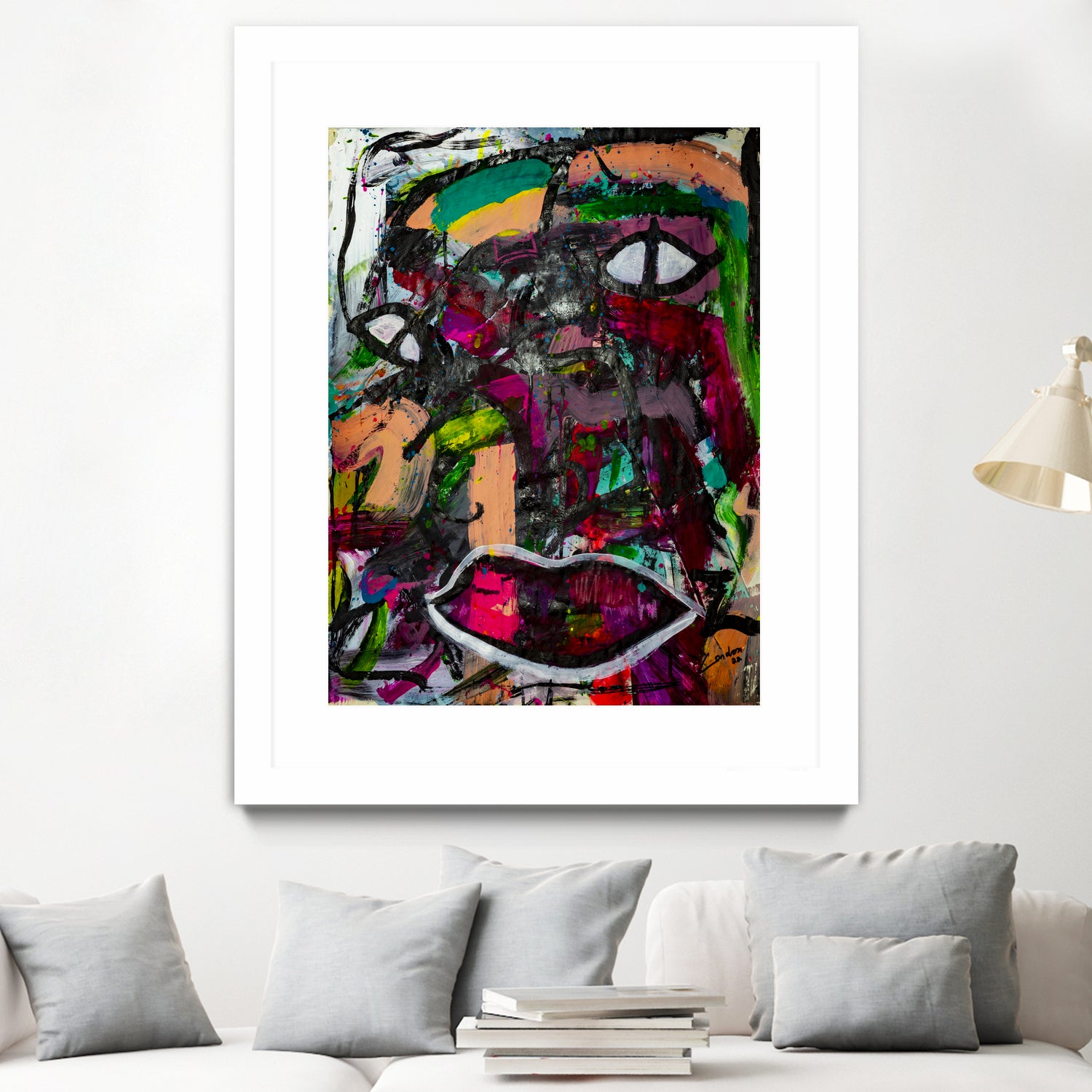 All Eyes On You by Janet London on GIANT ART - pink abstract