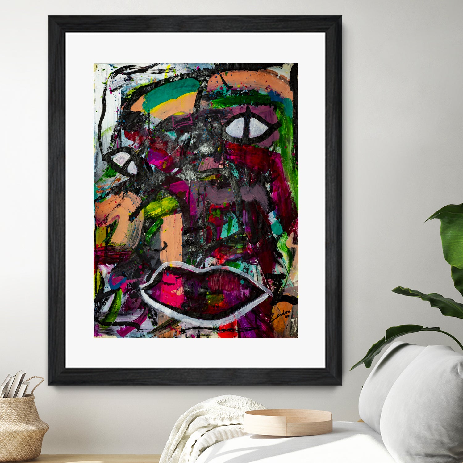 All Eyes On You by Janet London on GIANT ART - pink abstract