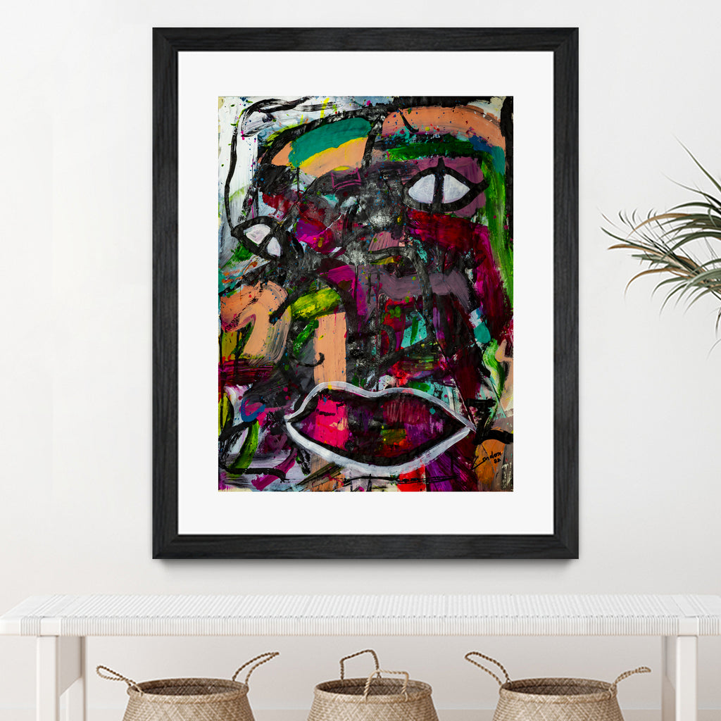 All Eyes On You by Janet London on GIANT ART - pink abstract