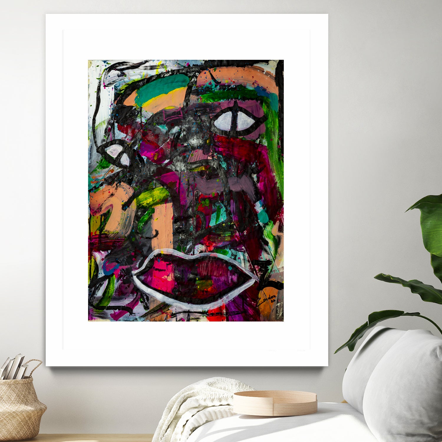 All Eyes On You by Janet London on GIANT ART - pink abstract