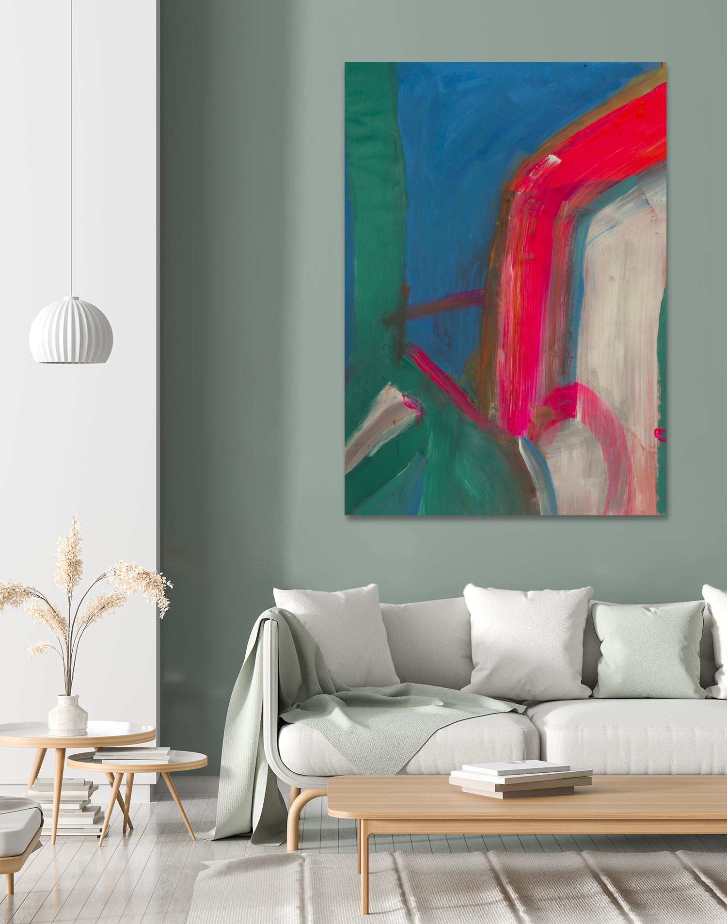 Seaport Stop by Janet London on GIANT ART - fluo pink abstract