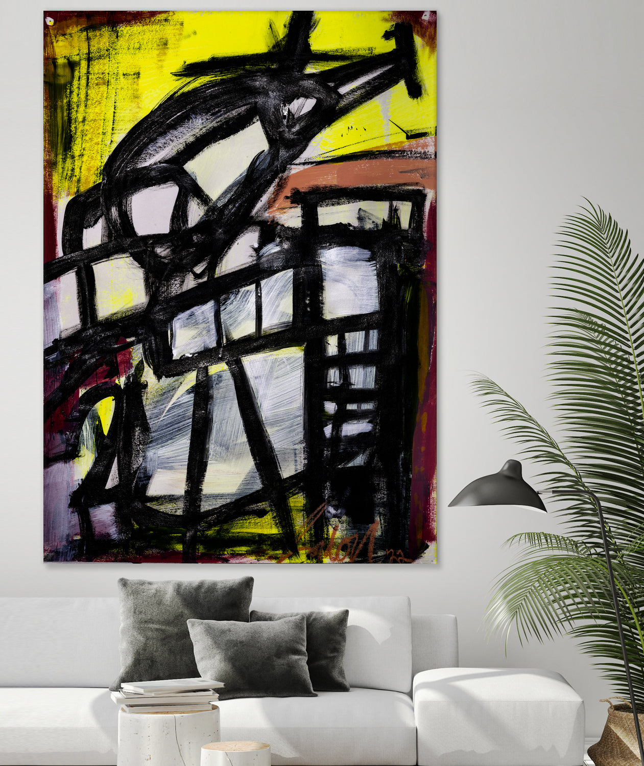 The Helicopter Comes Home by Janet London on GIANT ART - black abstract