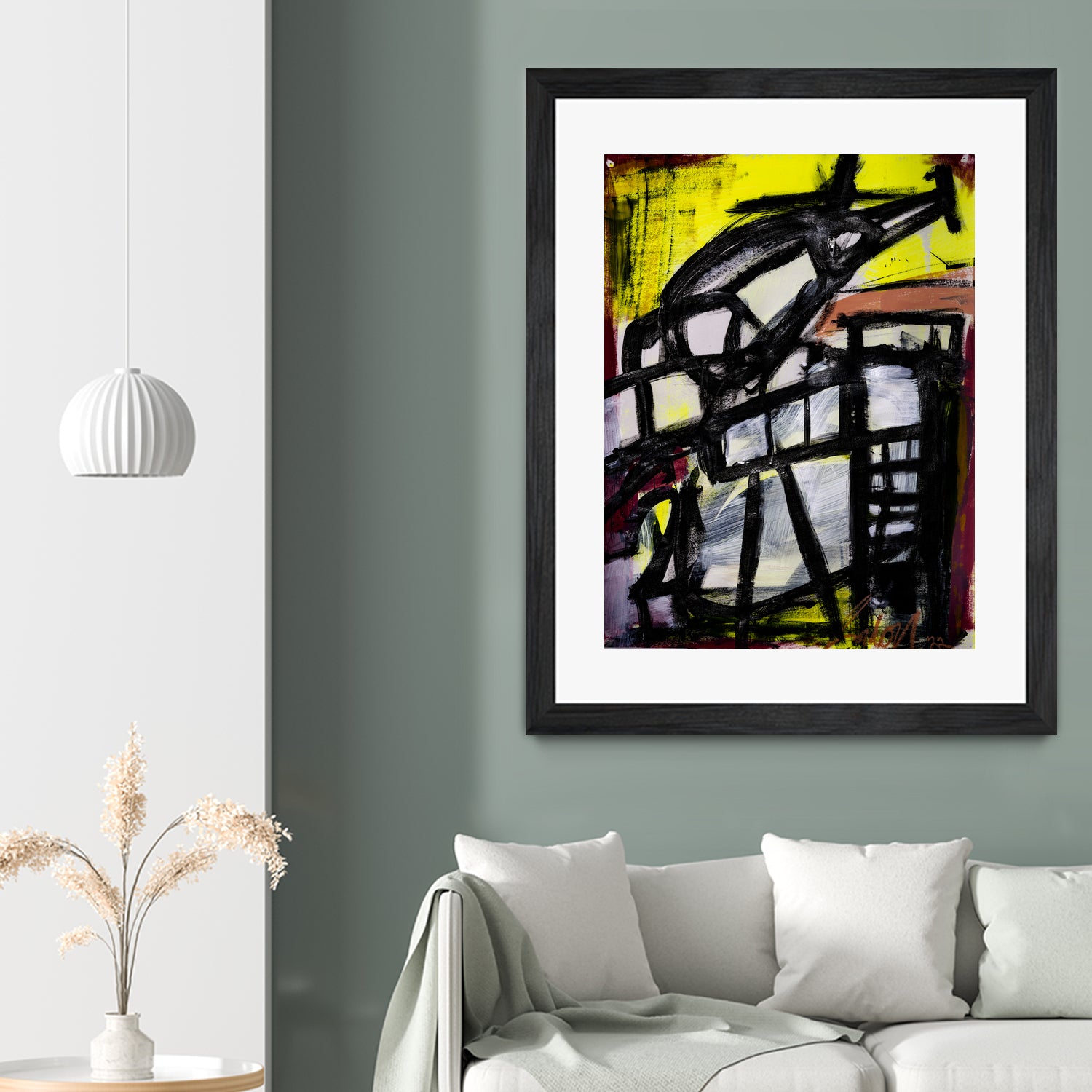 The Helicopter Comes Home by Janet London on GIANT ART - black abstract