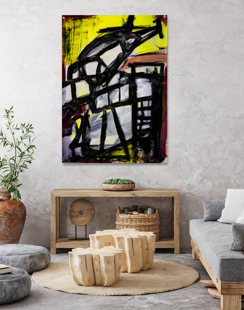 The Helicopter Comes Home by Janet London on GIANT ART - black abstract
