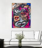 The Lips of Love by Janet London on GIANT ART - pink abstract