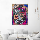 The Lips of Love by Janet London on GIANT ART - pink abstract