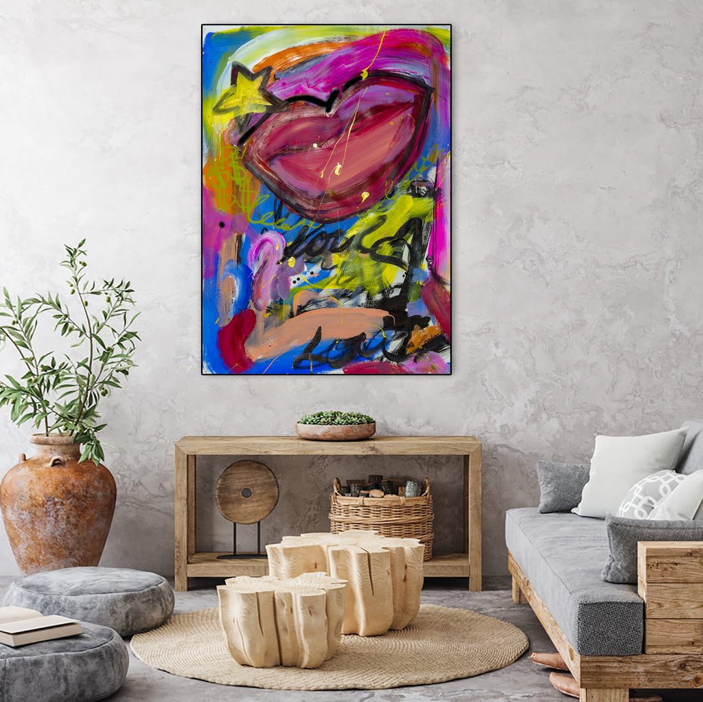 A Star is Born by Janet London on GIANT ART - pink abstract