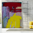 Red and Yellow Collide by Janet London on GIANT ART - yellow abstract