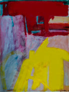 Red and Yellow Collide by Janet London on GIANT ART - yellow abstract