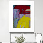 Red and Yellow Collide by Janet London on GIANT ART - yellow abstract