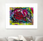 Love is in the Kiss by Janet London on GIANT ART - red abstract