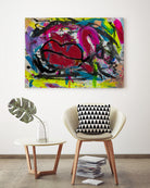 Love is in the Kiss by Janet London on GIANT ART - red abstract