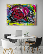 Love is in the Kiss by Janet London on GIANT ART - red abstract