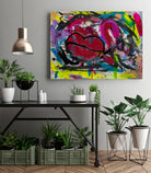 Love is in the Kiss by Janet London on GIANT ART - red abstract