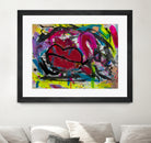 Love is in the Kiss by Janet London on GIANT ART - red abstract