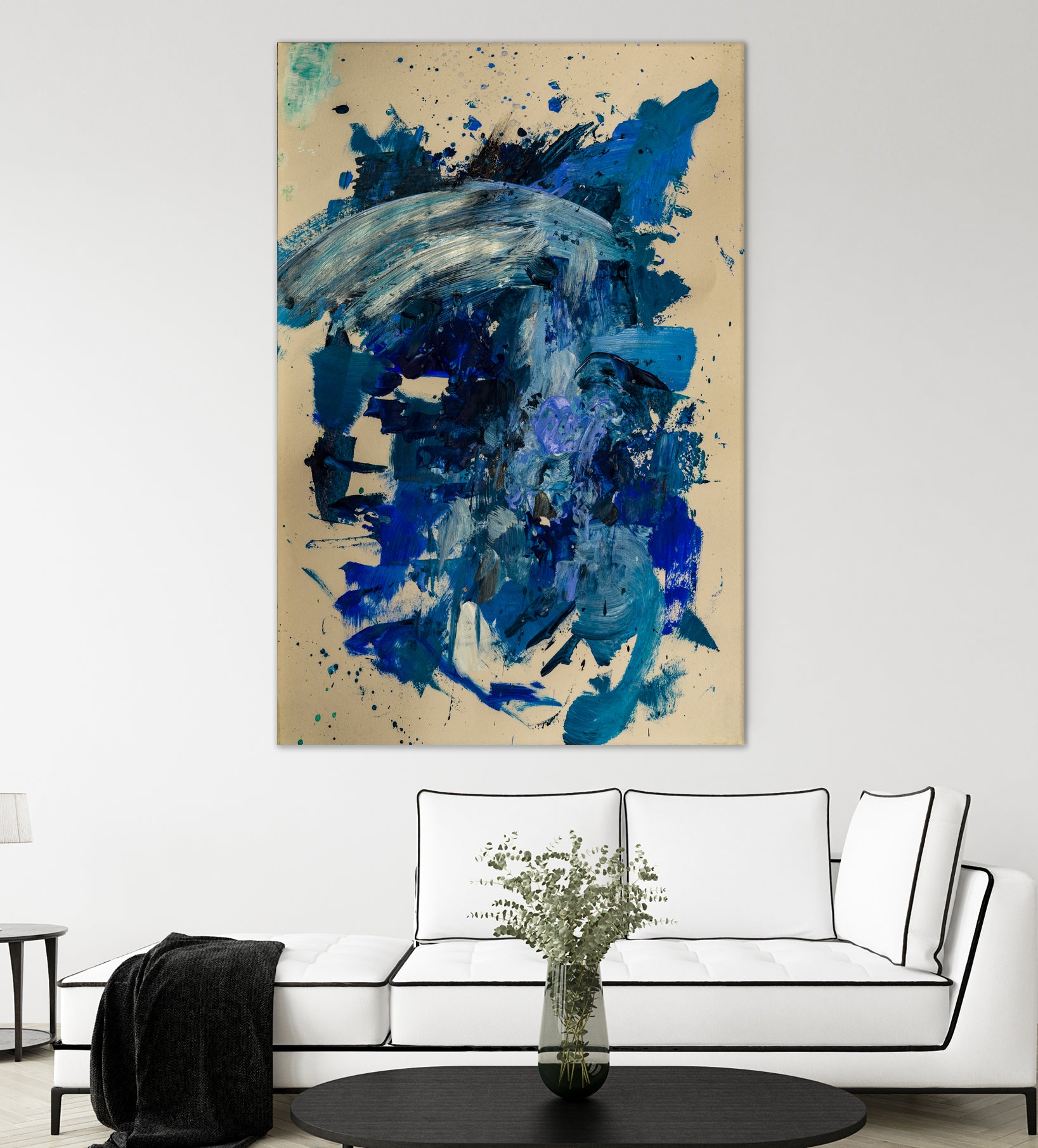 Feel the Ocean`s Power No 1 by Janet London on GIANT ART - blue abstract