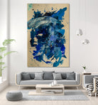 Feel the Ocean`s Power No 1 by Janet London on GIANT ART - blue abstract