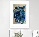 Feel the Ocean`s Power No 1 by Janet London on GIANT ART - blue abstract