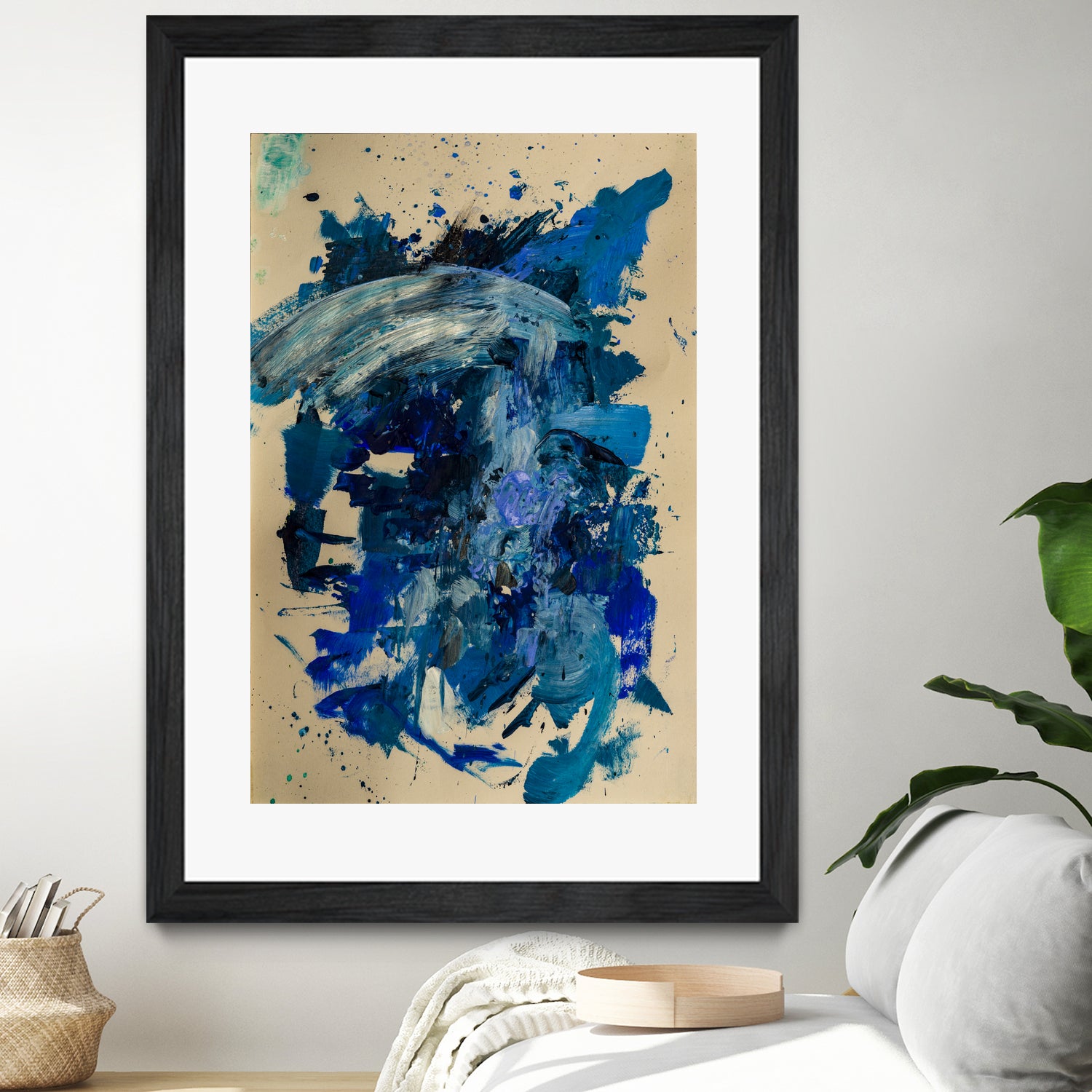 Feel the Ocean`s Power No 1 by Janet London on GIANT ART - blue abstract