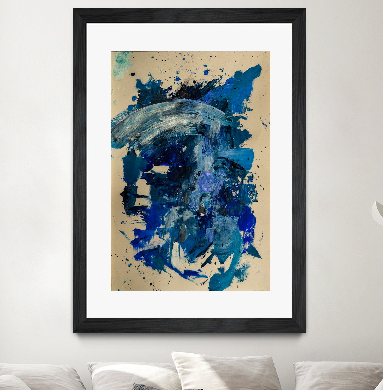 Feel the Ocean`s Power No 1 by Janet London on GIANT ART - blue abstract