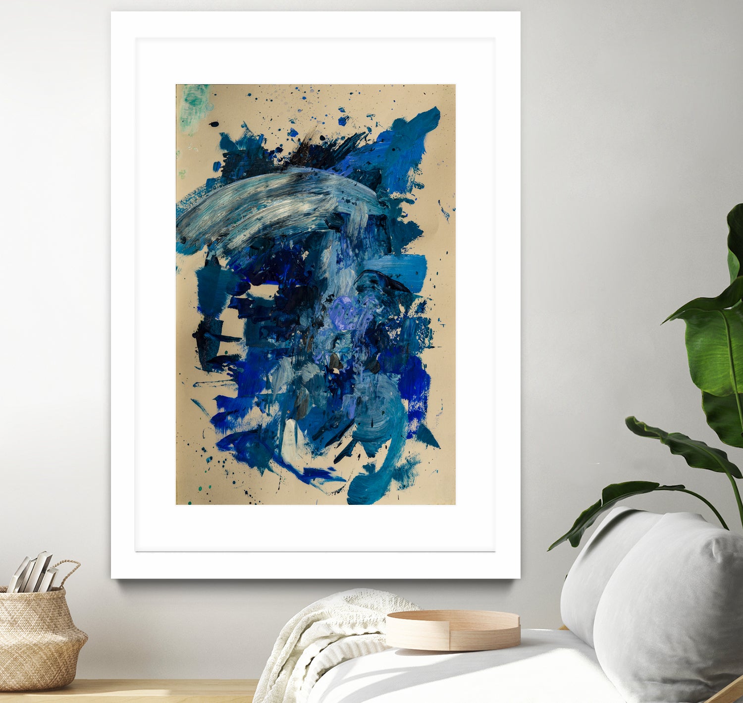 Feel the Ocean`s Power No 1 by Janet London on GIANT ART - blue abstract