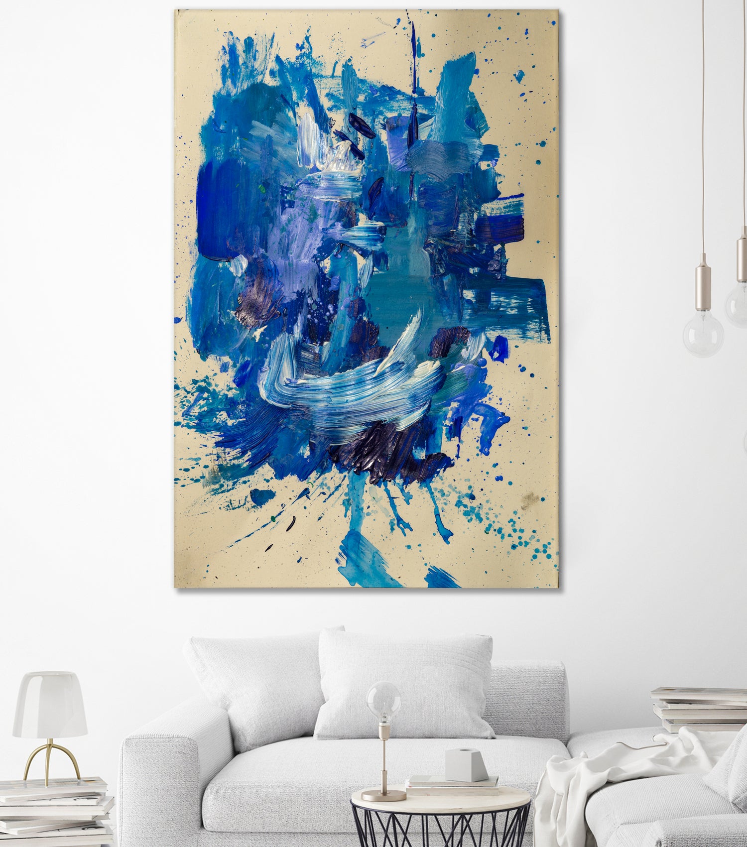 Feel the Ocean`s Power No 2 by Janet London on GIANT ART - blue abstract