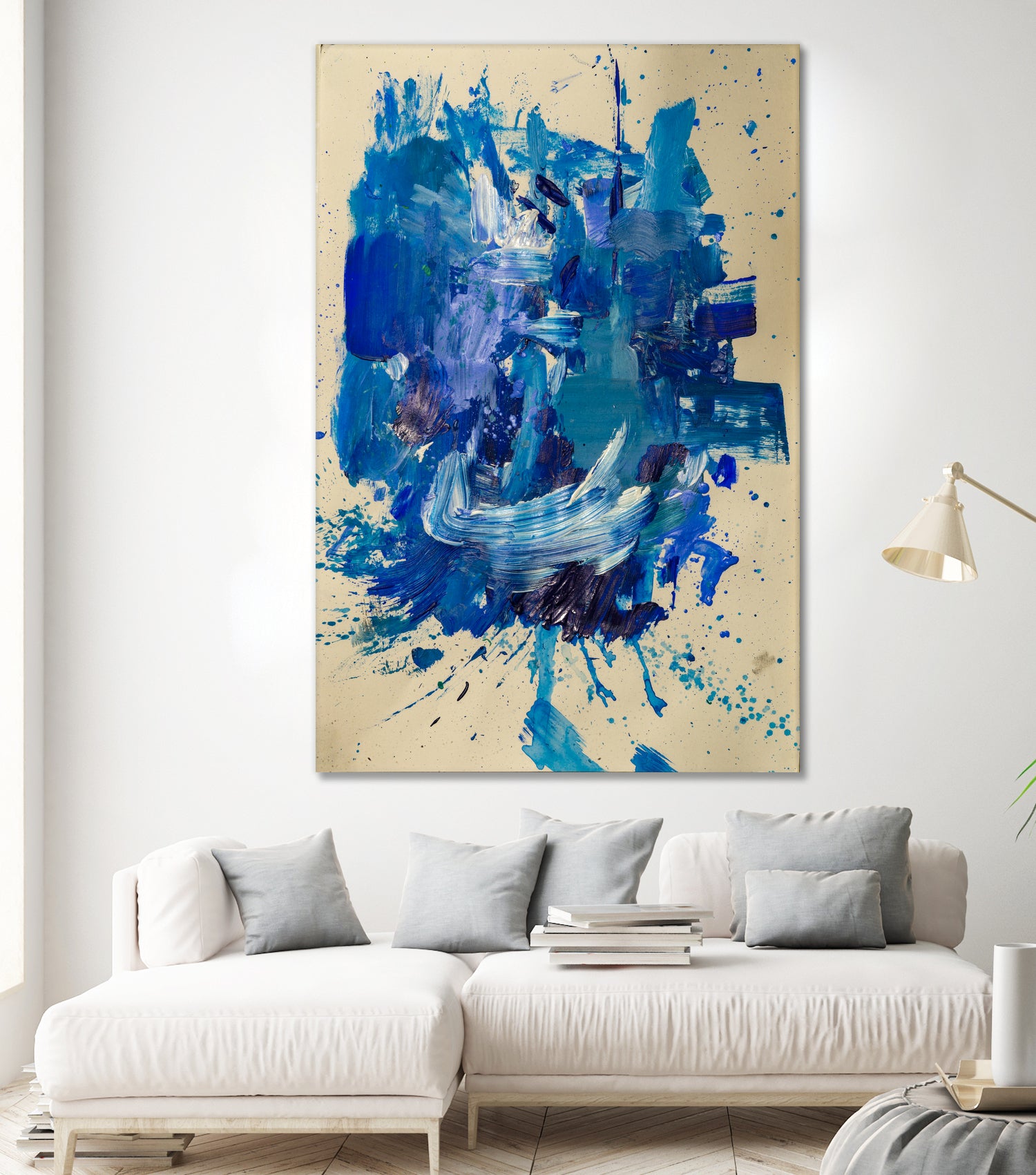 Feel the Ocean`s Power No 2 by Janet London on GIANT ART - blue abstract