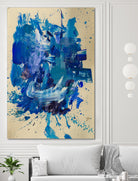 Feel the Ocean`s Power No 2 by Janet London on GIANT ART - blue abstract