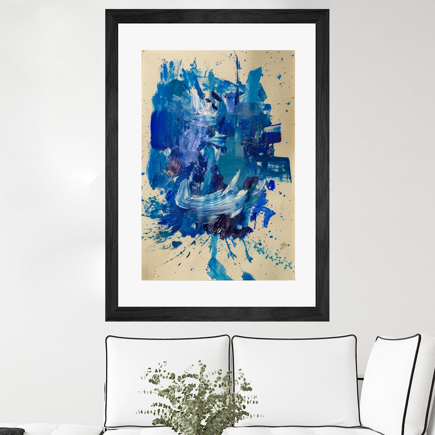 Feel the Ocean`s Power No 2 by Janet London on GIANT ART - blue abstract