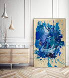 Feel the Ocean`s Power No 2 by Janet London on GIANT ART - blue abstract