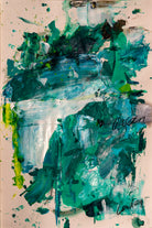 Endless Turquoise and Green No 1 by Janet London on GIANT ART - green abstract