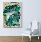 Endless Turquoise and Green No 1 by Janet London on GIANT ART - green abstract