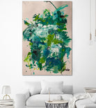 Endless Turquoise and Green No 2 by Janet London on GIANT ART - green abstract