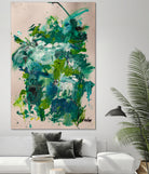 Endless Turquoise and Green No 2 by Janet London on GIANT ART - green abstract