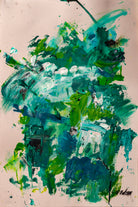 Endless Turquoise and Green No 2 by Janet London on GIANT ART - green abstract