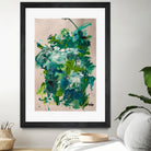 Endless Turquoise and Green No 2 by Janet London on GIANT ART - green abstract