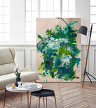 Endless Turquoise and Green No 2 by Janet London on GIANT ART - green abstract