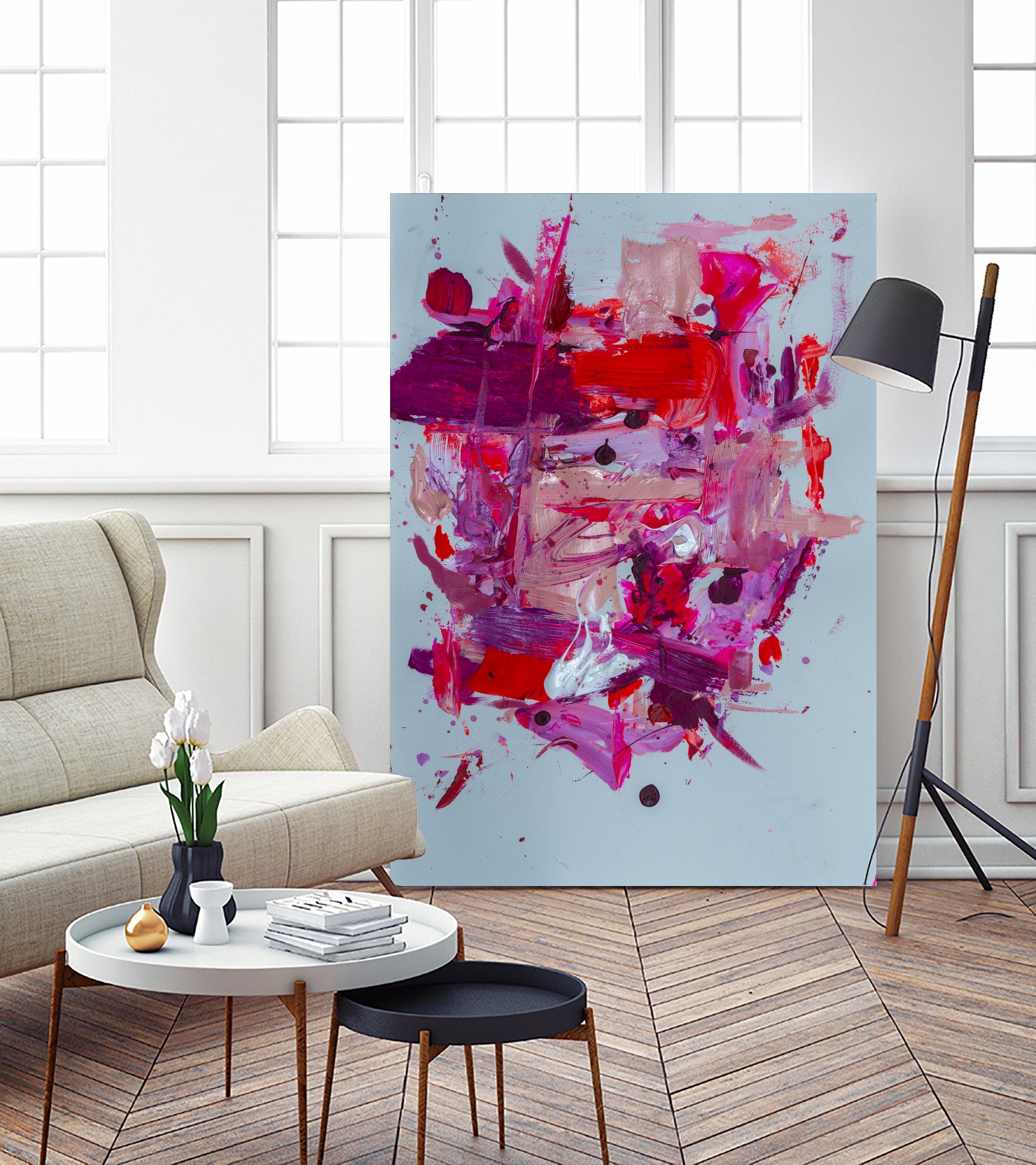 The Power of Pink by Janet London on GIANT ART - red abstract