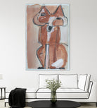 Abstract red fox by Janet London on GIANT ART - rust abstract fox