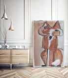 Abstract red fox by Janet London on GIANT ART - rust abstract fox