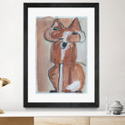 Abstract red fox by Janet London on GIANT ART - rust abstract fox