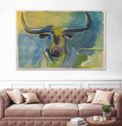 Bullseye by Janet London on GIANT ART - blue abstract bull