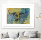 Bullseye by Janet London on GIANT ART - blue abstract bull