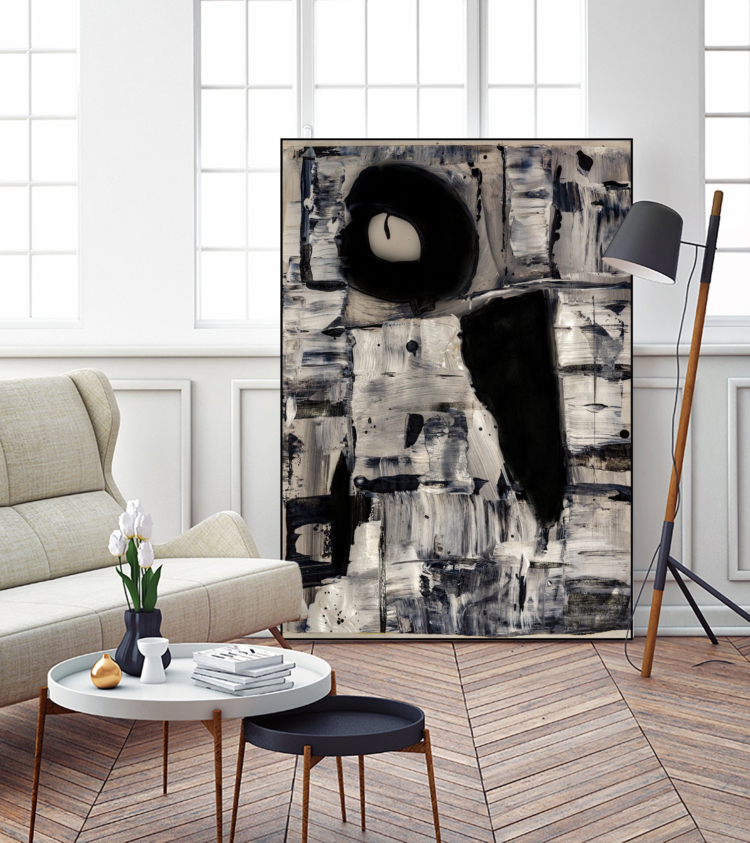 Ancient Shapes by Janet London on GIANT ART - black and white abstract