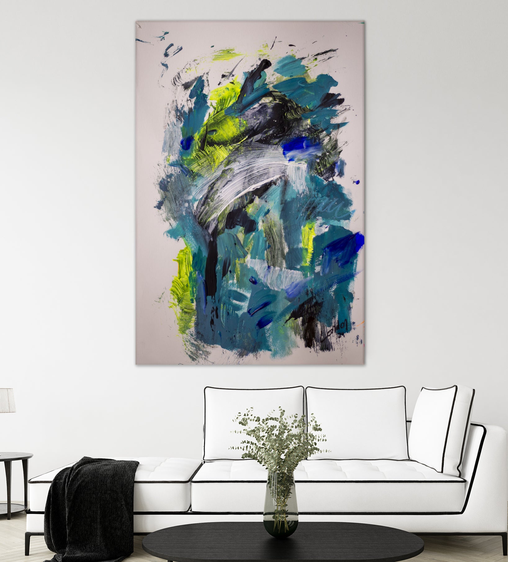 Electric Flow no 1 by Janet London on GIANT ART - fluo abstract