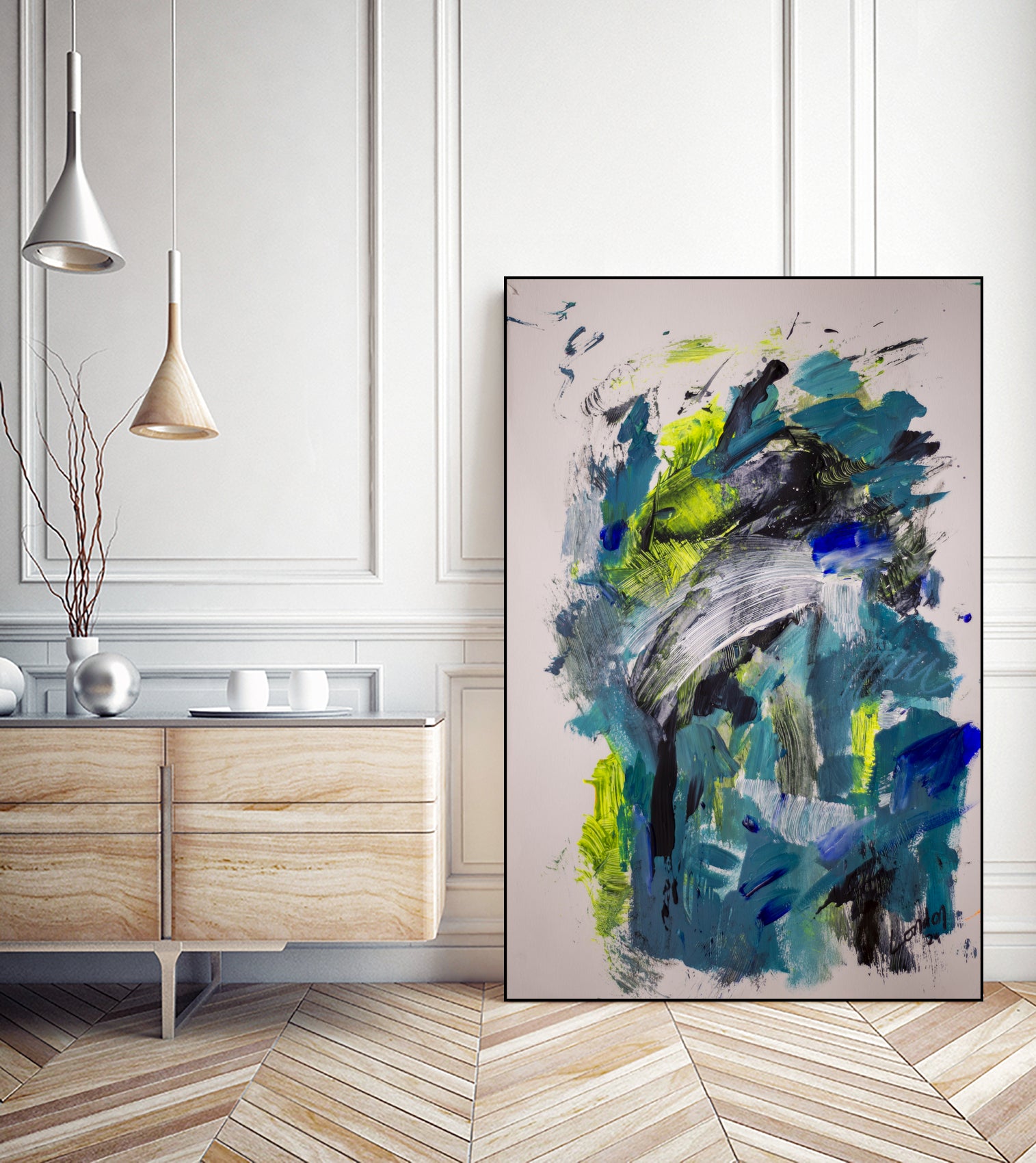 Electric Flow no 1 by Janet London on GIANT ART - fluo abstract